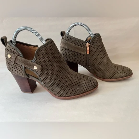 Franco Sarto Dale2 Ankle Boot Bootie sz 8.5M/ Olive Green / EUC - Picture 2 of 10